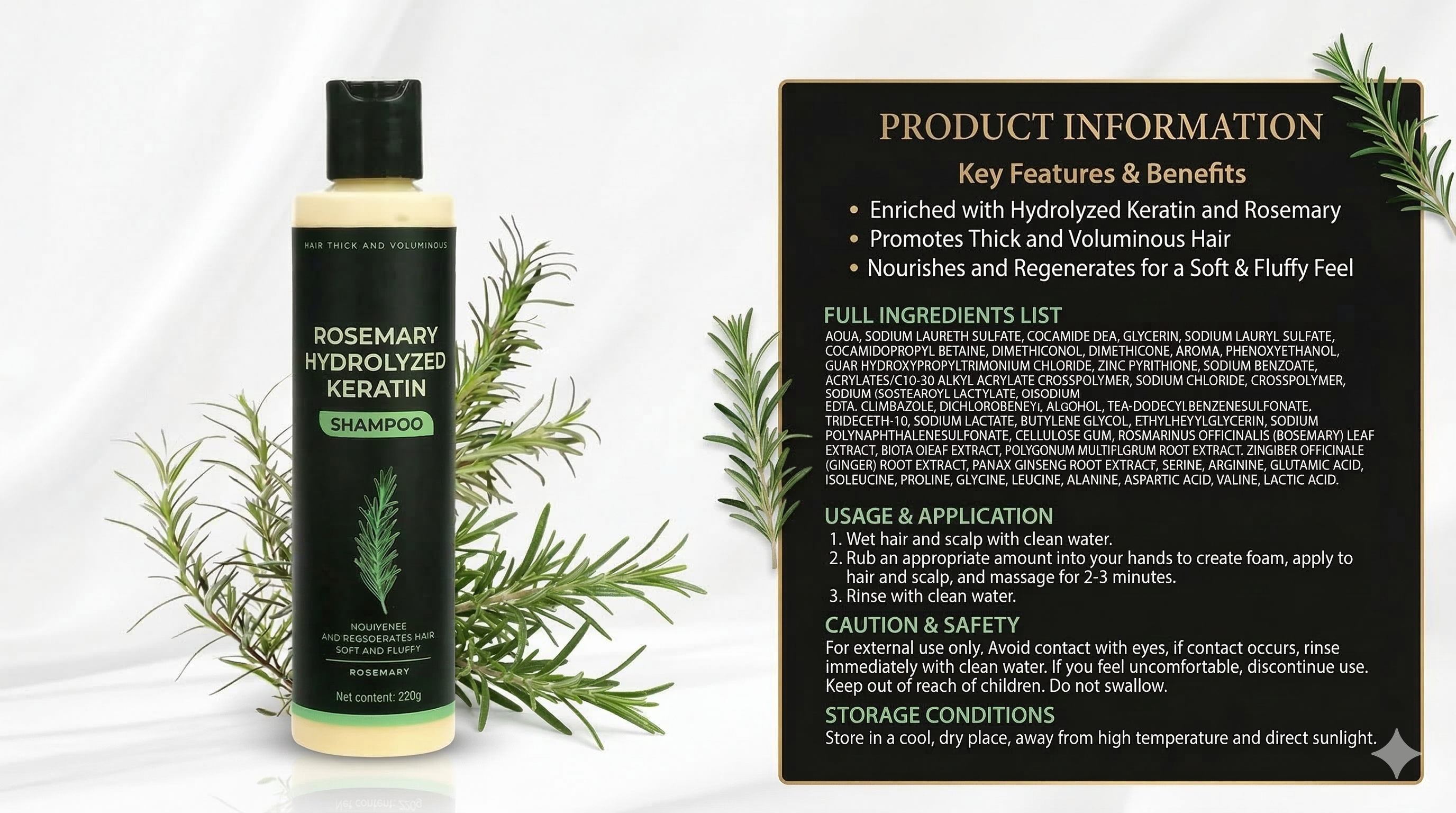 Organic Rosemary Hair Growth Shampoo